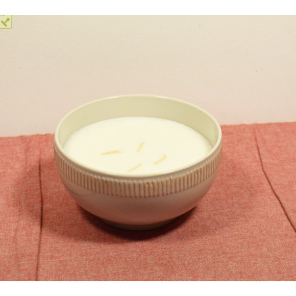 Hearth & Hand with Magnolia Rim Stripe Ceramic Citronella Scented Bowl Candle - Picture 1 of 5